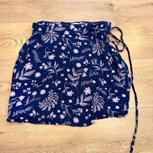 Rachel Blue Floral Mini Skirt